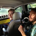 Emmett says director Charlie McDowell wanted to operate on one scene from the film. That’s him manning the Red Epic for this car shot. Photo courtesy of Doug&nbsp;Emmett.