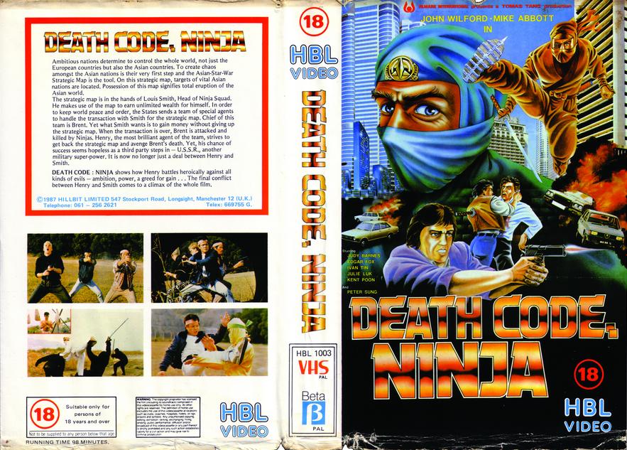 Death Code Ninja vhs cover
