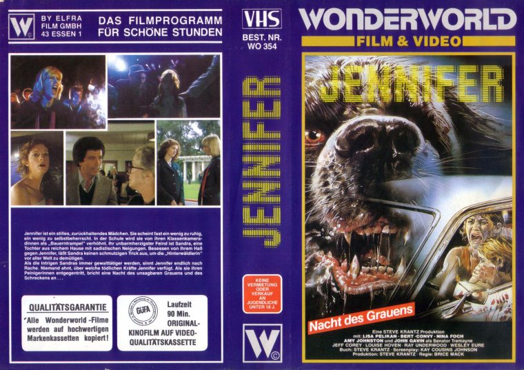 Jennifer (1978) german vhs cover by Enzo Sciotti