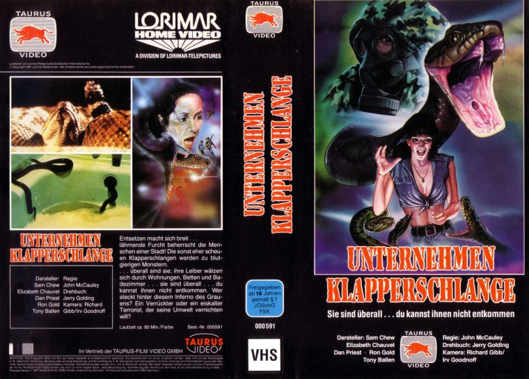 Rattlers (1976) german vhs cover by Michael Knepper