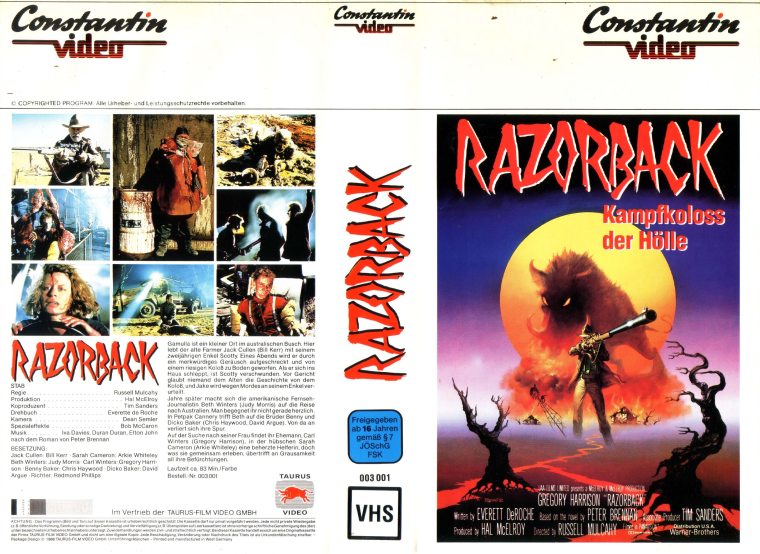 Razorback (1984) german vhs cover by Boris Vallejo
