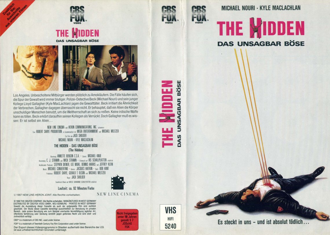 The Hidden (1987) german vhs