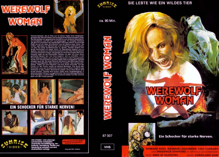 Werewolf Woman (1976) german vhs