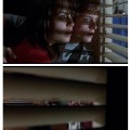 The Faculty – point-of-view shot/reverse shot while hiding in a&nbsp;closet