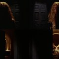 Gothic lighting gag – light hits Richardson’s face as the door&nbsp;opens